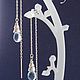 Серебряные серьги - продевки с голубым топазом ,, ICICLE ,,. Серьги-продевки. Tati Style. Ярмарка Мастеров.  Фото №5