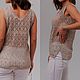  100% Linen Women's openwork tunic. Tunics. Exclusive linen jersey from Elena. Online shopping on My Livemaster.  Фото №2