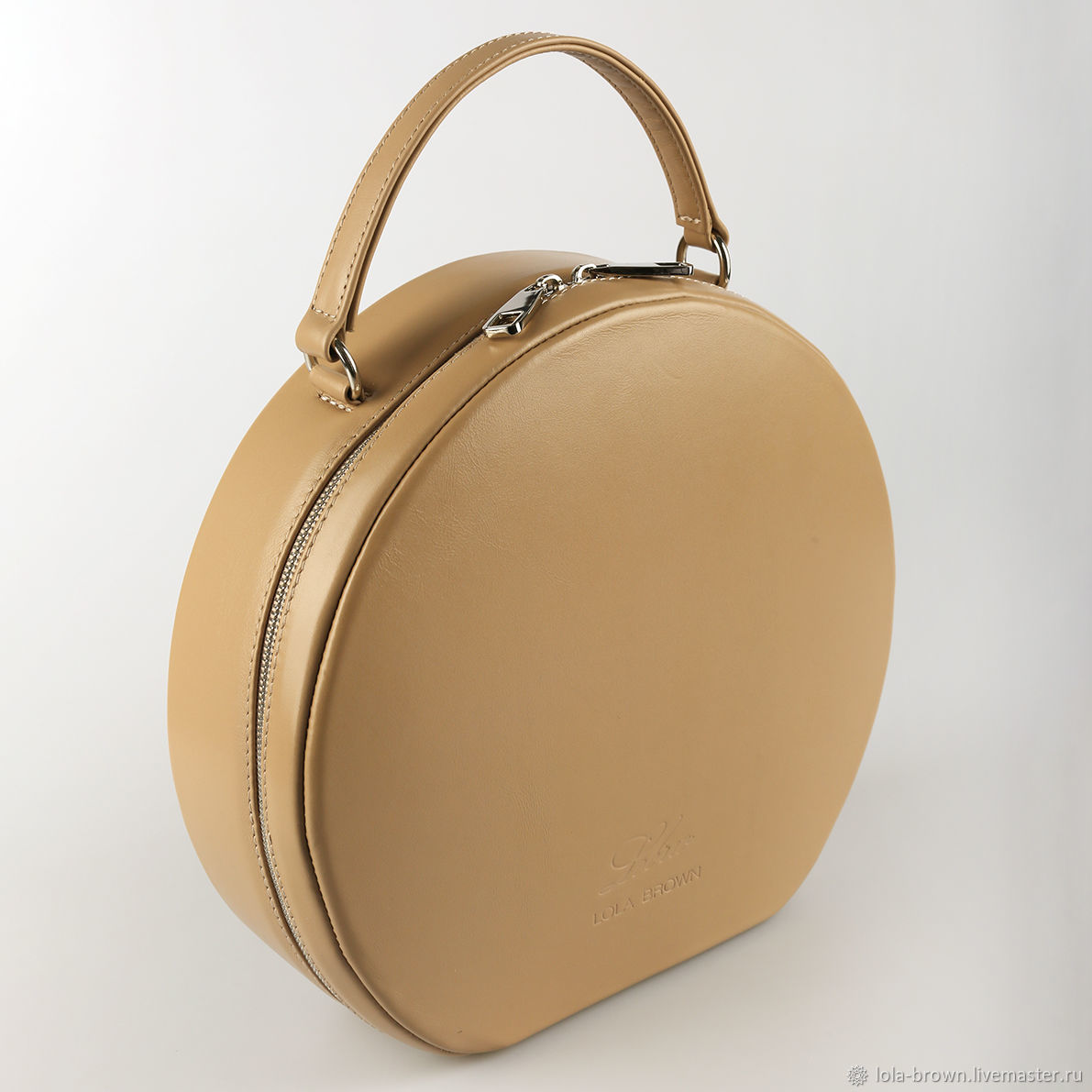 Charlie Gray 'camel' leather bag made of smooth leather, Classic Bag, Zelenograd,  Фото №1