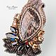 Bronze Brooch Stone Flower with astrophyllite and SW crystals. Brooches. Elena Potsepnya Jewelry. My Livemaster. Фото №6