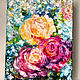 Oil painting. Roses. Garden flowers, Pictures, Alicante,  Фото №1