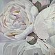 Картина маслом пионы Большая картина белые цветы пионы. Картины. Картины маслом. Регина Санникова. Ярмарка Мастеров.  Фото №4
