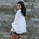 Белое пончо Four Seasons. Пончо. IRINA GRUDKINA Handmade Knitwear. Интернет-магазин Ярмарка Мастеров.  Фото №2