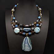 Украшения handmade. Livemaster - original item Necklace with agates and rhodonite. Handmade.