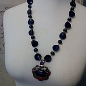 Винтаж handmade. Livemaster - original item Vintage jewelry sets:LAPIS LAZULI necklace and bracelet. Handmade.