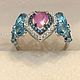 Серебряное кольцо с природным рубином и цирконами. Кольца. OLVIKSOL JEWELRY STORE. Ярмарка Мастеров.  Фото №4