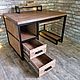 Заказать Стол и полка в стиле лофт, письменный, компьютерный. EasyLOFT. Ярмарка Мастеров. . Столы Фото №3