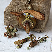 Украшения handmade. Livemaster - original item Jewelry sets: « The cicada and its house