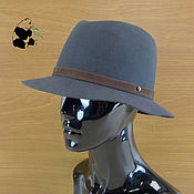 Аксессуары handmade. Livemaster - original item Elegant ladies felt hat Fedora. Color grey.. Handmade.