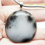 Украшения handmade. Livemaster - original item Misty Wasteland pendant (chalcedony with dendrites). Handmade.