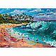  Картина маслом пляж на средиземноморском побережье, Картины, Бугульма,  Фото №1