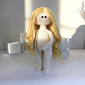 Doll interior, knitted Doll for gift, textile