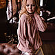 Розовый женский свитер на осень на заказ. Свитеры. Kardigan sviter - женский вязаный свитер кардиган. Ярмарка Мастеров.  Фото №5