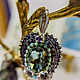 Ingrid's Earrings. Embroidered earrings. Green Silver Blue. Earrings. LADY-LIZA jewelry shop. My Livemaster. Фото №14