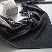 Аксессуары handmade. Livemaster - original item scarves: Knitted kerchief made of merino gray scarf for women warm. Handmade.