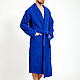 Bathrobe terry blue 58 size. hlopok100%, Robes, Moscow,  Фото №1