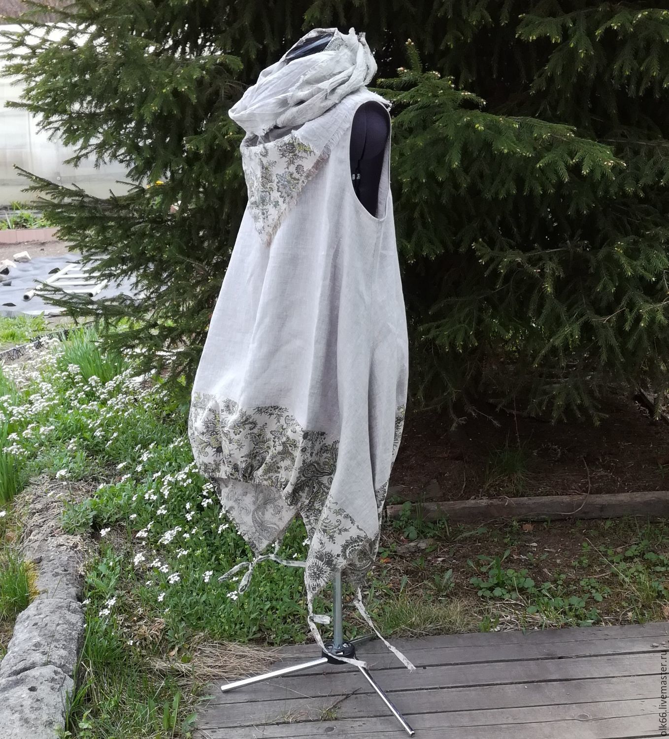 188.2 Сарафан льняной – заказать на Ярмарке Мастеров – CKMH9RU ...