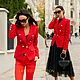 Жакет Red а-ля Balmain с фурнитурой Balmain в Офис и на Выход. Жакеты. DesignStudio PREMIER by Helga Baltic. Ярмарка Мастеров.  Фото №5