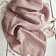  Льняной платок на шею с вышивкой Перышко, Платки, Санкт-Петербург,  Фото №1