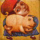 "Подарок"(мальчик со свинкой), авторская печать, Фотокартины, Новороссийск,  Фото №1