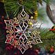 Snowflake wicker on the Christmas tree and in the interior, Christmas decorations, Nizhny Novgorod,  Фото №1