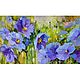 Картина с цветами "Голубые маки" холст масло 25 на 40 см, Картины, Новосибирск,  Фото №1