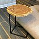 Side table made of sawn wood (project ul. Marshal Katukov), Tables, Ivanovo,  Фото №1