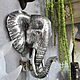  Настенная голова слона - охотничий трофей. Статуэтки. Винтажный бутик Joséphine. Интернет-магазин Ярмарка Мастеров.  Фото №2