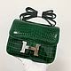Handbag women's crocodile skin, in green. Classic Bag. SHOES&BAGS. My Livemaster. Фото №5