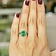 3.70cts 14K Colombian Emerald Solitaire Engagement Ring. Rings. JR Colombian Emeralds (JRemeralds). My Livemaster. Фото №4