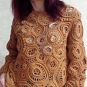 Джемпер женский вязаный яркий свитер