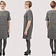 Office dress classic straight knitted buckled gray. Dresses. Yana Levashova Fashion. My Livemaster. Фото №5