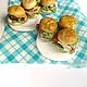 Doll food from polymer clay: Mini burgers, Doll food, Moscow,  Фото №1