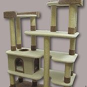 Зоотовары handmade. Livemaster - original item Scratching post: Large high house for cats (suitable for large cats). Handmade.