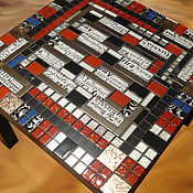 Coffee table with a mosaic of 