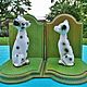Винтаж: Старинные подставки для книг букeнды Dalmatiens Франция. Скульптуры винтажные. Антиквариат и винтаж из Франции. Ярмарка Мастеров.  Фото №4