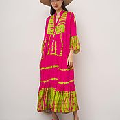 Двусторонее шелковое платье комбинация цвет хаки