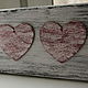 Панно Two small hearts. Слова. Мастерская Tapacha. Интернет-магазин Ярмарка Мастеров.  Фото №2