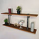 Copy of Industrial style wall shelves made of wood and pipes. Shelves. dekor-tseh. My Livemaster. Фото №5