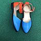 Cosmo sandals light blue / orange two removable belts. Sandals. Hitarov (Hitarov). My Livemaster. Фото №4