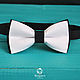 Tie black-and-white Duet/ bow tie, black and white wedding. Ties. Respect Accessories. Online shopping on My Livemaster.  Фото №2
