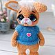 Вязаный заяц  глазастик, вязаные игрушки. Амигуруми куклы и игрушки. Julmimitoys вязаные игрушки. Ярмарка Мастеров.  Фото №6
