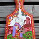 Board 'Splint Goat with balalaika'. Ware in the Russian style. Eree of Life. Online shopping on My Livemaster.  Фото №2