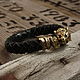 Bracelet genuine leather Tiger. Bead bracelet. MintTiger. Online shopping on My Livemaster.  Фото №2
