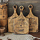 A set of cutting/cheese boards pine 'the Legend of Puglia', Cutting Boards, ,  Фото №1