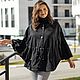 NATALINI широкая Парка Накидка с капюшоном oversize черная, Парки, Новосибирск,  Фото №1