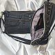 Джинсовая сумка "Мокрый асфальт". Сумка через плечо. Jeans bags by Anna. Ярмарка Мастеров.  Фото №13