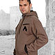 Men's zip-up hoodie with pockets, brown bear hoodie. Sweatshirts for men. Lara (EnigmaStyle). My Livemaster. Фото №5