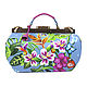 Bag with frame lock 'Flower mood'. Valise. Pelle Volare. My Livemaster. Фото №5