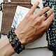 Multi-row bracelet of natural stones, Bead bracelet, Bryansk,  Фото №1